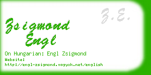 zsigmond engl business card
